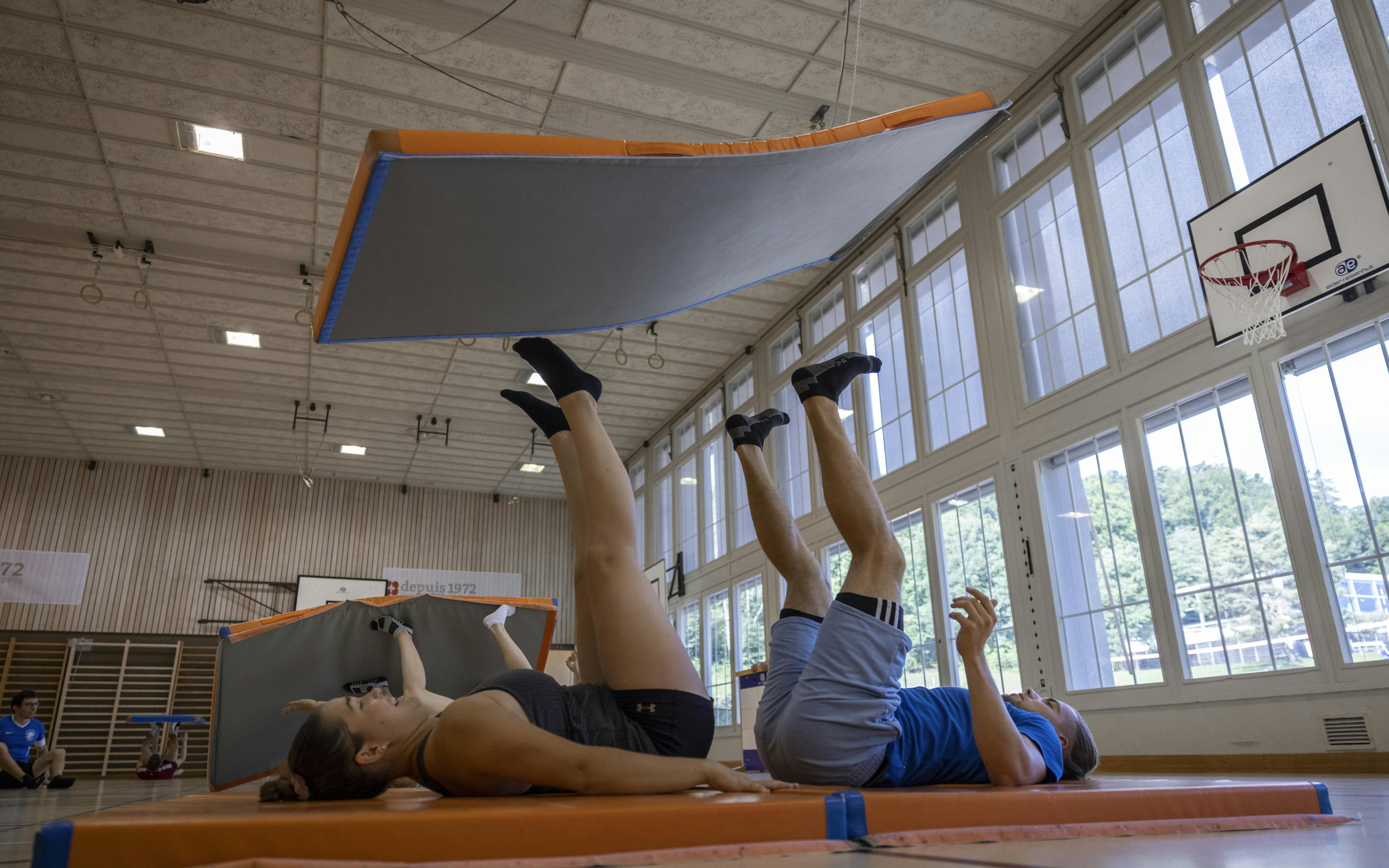 Magglinger Hochschulwochen, Hochschulwoche, Akrobatik, EHSM, studenten, Lager, 2022, Altesporthalle
Foto: BASPO / Charlène Mamie