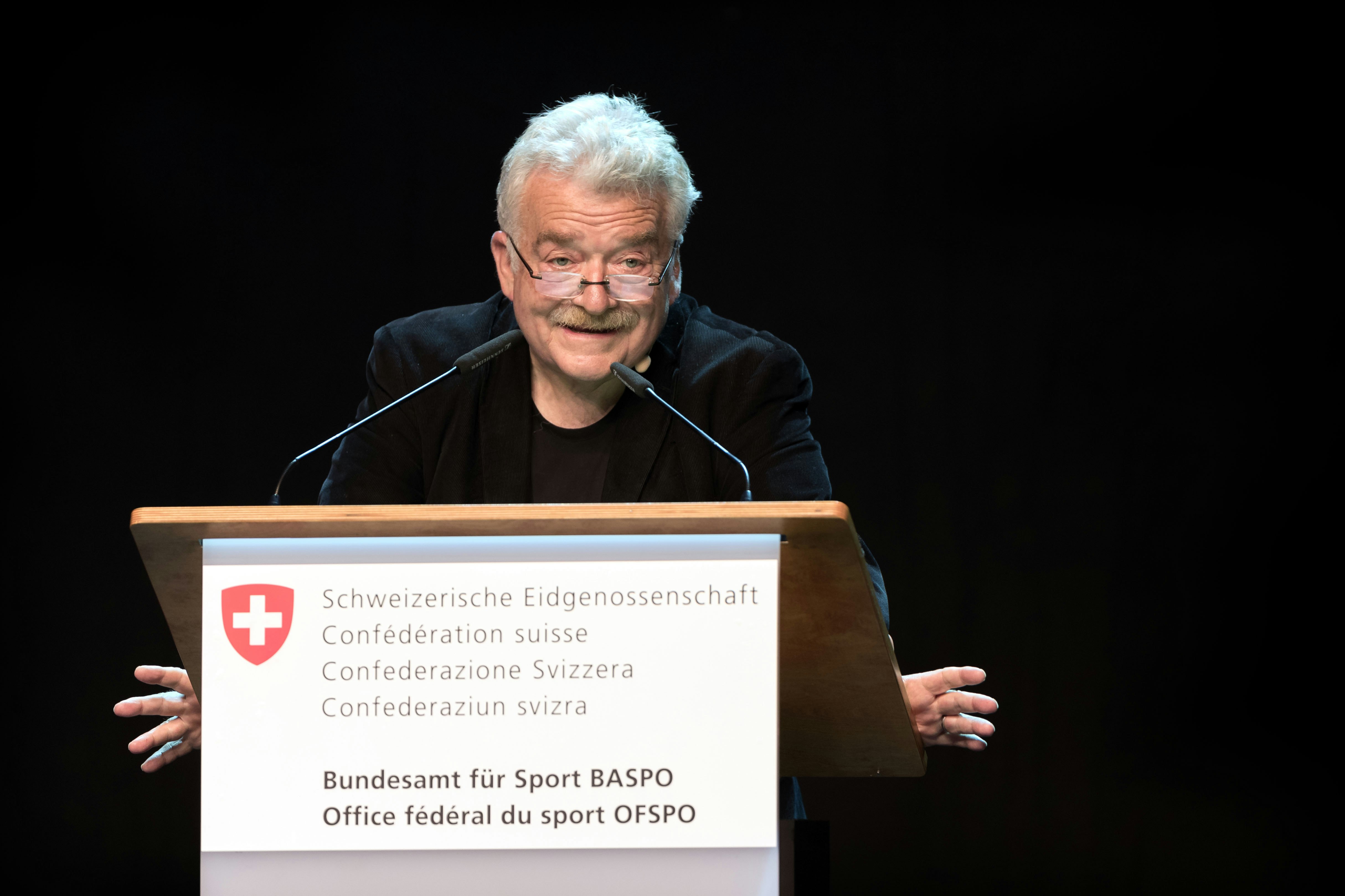 Prof. Dr. Hans Ulrich Gumbrecht, Inhaber des Lehrstuhls für Komparatistik an der Stanford University, USA, war Hauptreferent der Diplomfeier. Foto: BASPO / Ueli Känzig