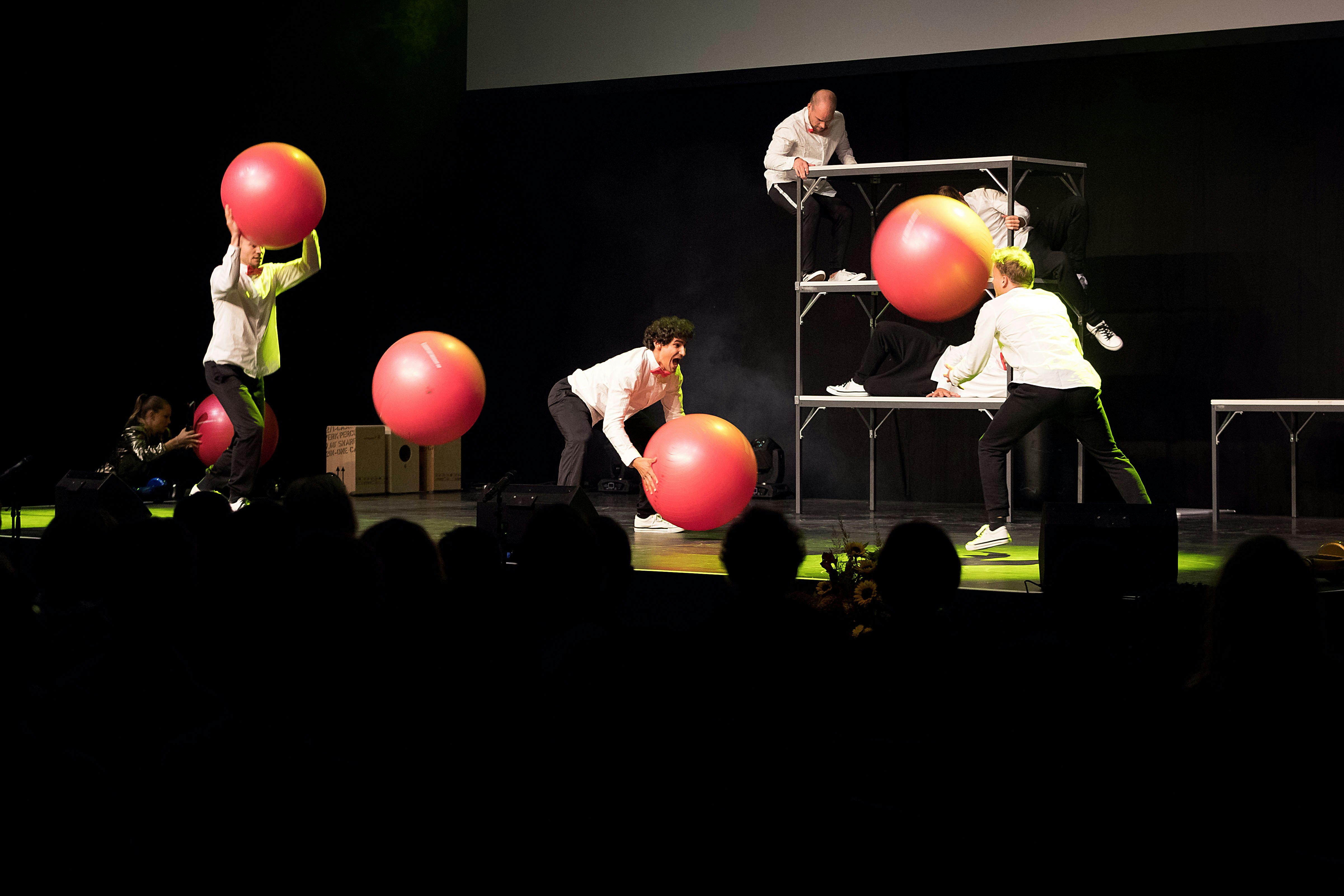 Die aus Studierenden der EHSM bestehende Gruppe ArtPerformance zeigte zum Abschluss der Feier ihr neues Bühnenprogramm vor. Foto: BASPO / Ueli Känzig